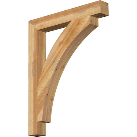 Ekena Millwork Thorton Block Rough Sawn Bracket, Western Red Cedar, 4"W x 30"D x 38"H BKT04X30X38THR05RWR